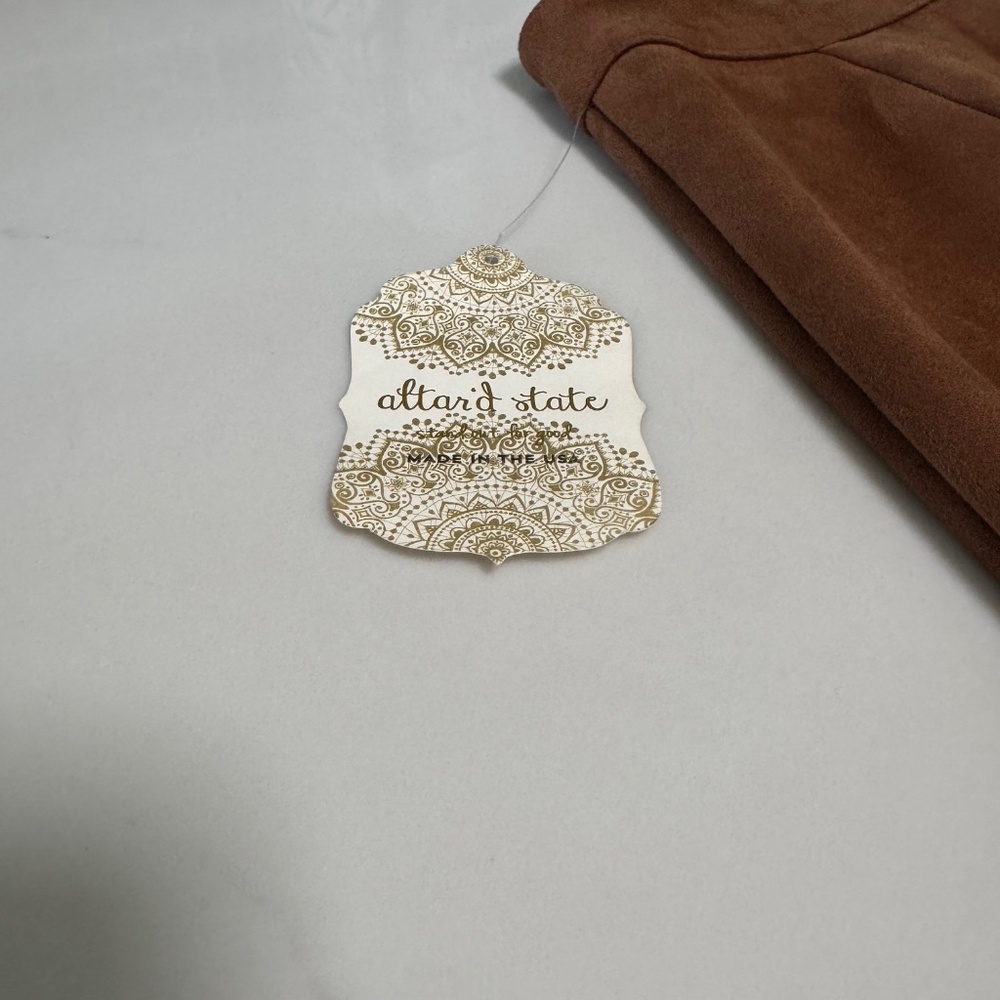 Altar'd State Brown Faux Suede Mini Skirt - Picture 4 of 11